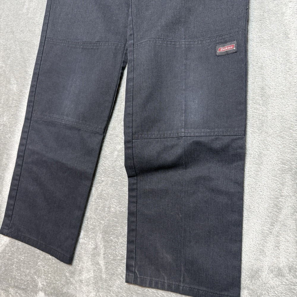 Dickies Double Knee Pants Mens 28x30 Black Loose Fit Workwear Durable - Picture 2 of 13
